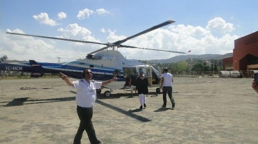 Ağaoğlu&rsquo;nun Helikopteri Bir Kez Daha Sungurlu&rsquo;ya İniş Yaptı