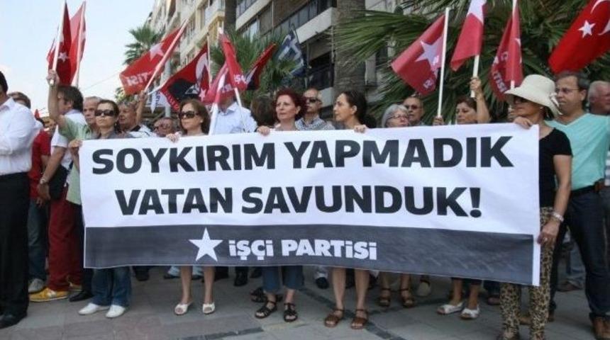 İş&ccedil;i Partisinden Yunanistan&rsquo;a &rsquo;soykırım&rsquo; Protestosu