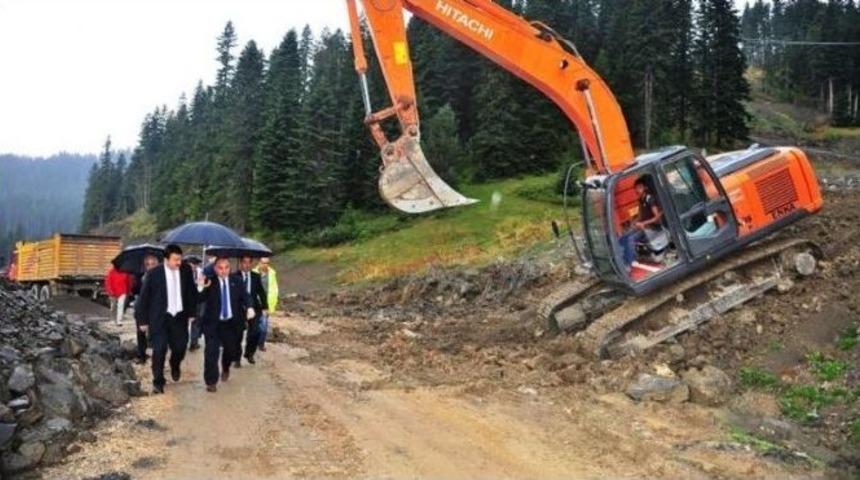 Vali G&uuml;nadın, Yurdun Tepe Kayak Tesisi İnceledi