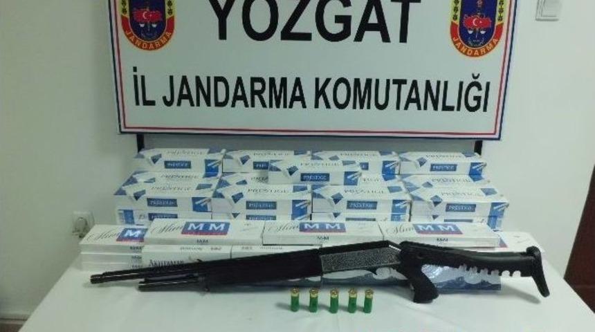 Yozgat Jandarma Yolcu Otobüsünde Kaçak Sigara Ele Geçirdi