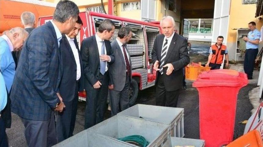 Tatbikatta Başkan Kamil Sara&ccedil;oğlu Da G&ouml;rev Aldı