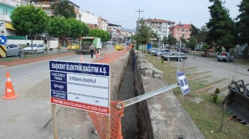 &Ccedil;aycuma&rsquo;da Elektrik Kabloları Yer Altına Alınıyor