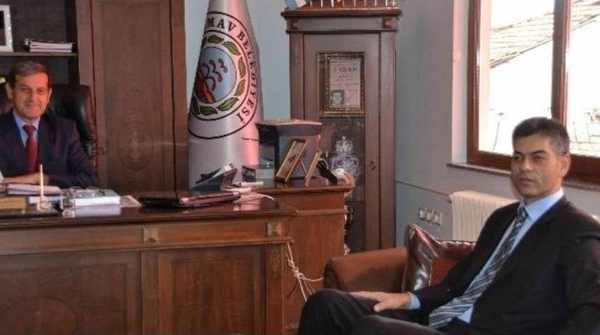 Kaymakam Karaboran&rsquo;dan Başkan &Ouml;zkan&rsquo;a Veda Ziyareti