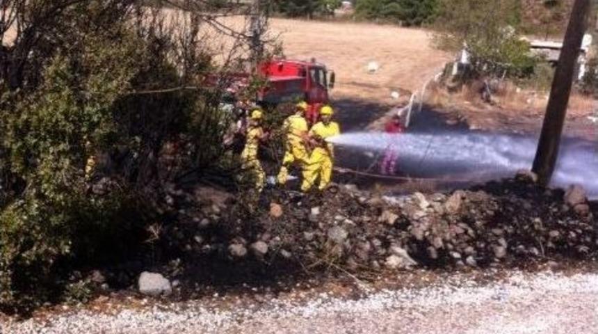Marmaris’te Yangınının Evlere Sıçraması Son Anda Önlendi