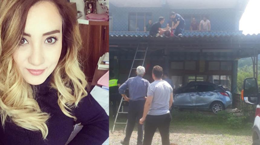 Zonguldak'ta akılalmaz kaza! Genç avukat takla atan otomobilinden savrulup balkon saçağına uçtu