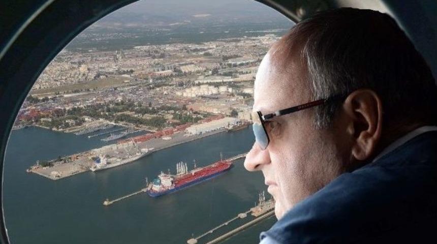 Vali Çakacak Mersin’i Havadan İnceledi