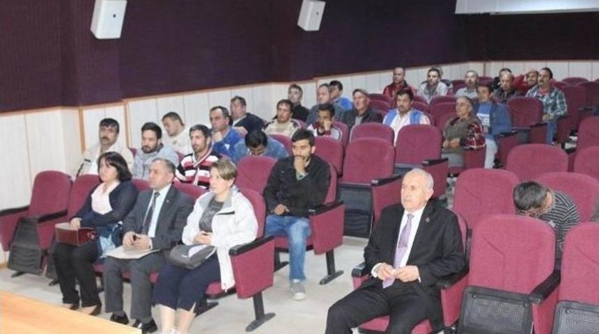Kozcağız&rsquo;da Belediye Personeline İş G&uuml;venliği Semineri Verildi