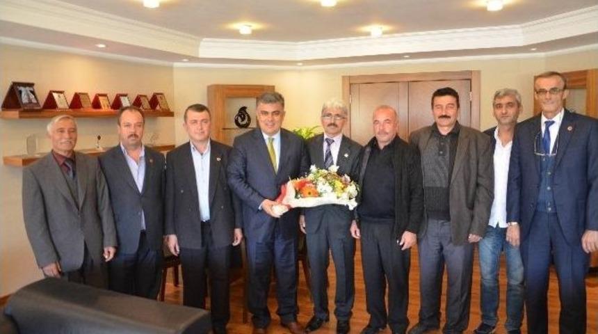 Muhtarlardan Başkan &Ouml;zg&uuml;ven&rsquo;e Ziyaret