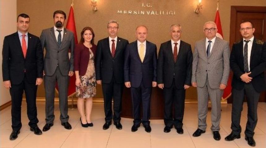 Mersin Barosu Yeni Y&ouml;netiminden Vali &Ccedil;akacak&rsquo;a Ziyaret