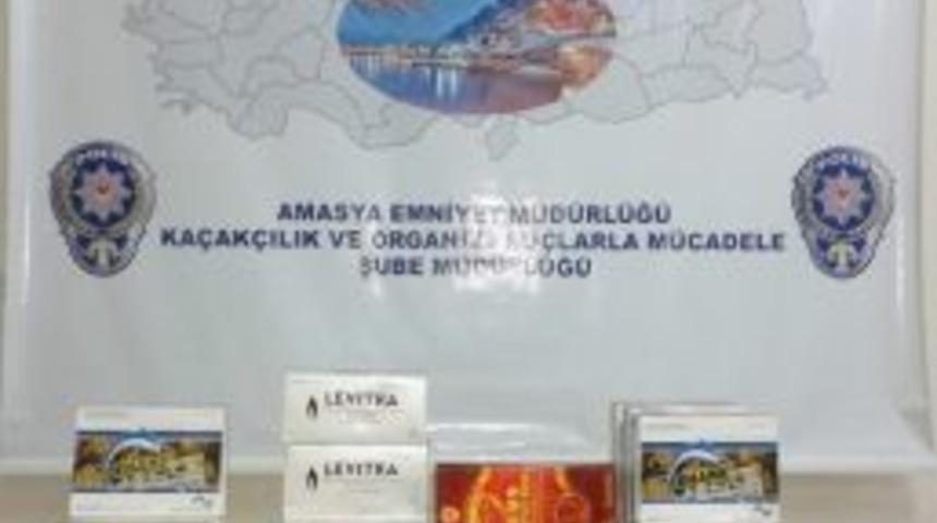Amasya&rsquo;da 8 Bin 100 Adet Cinsel İ&ccedil;erikli Hap Ele Ge&ccedil;irildi