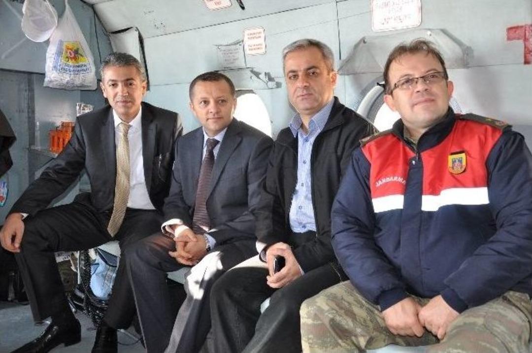 Ağa&ccedil;landırma Alanları Helikopterle İncelendi