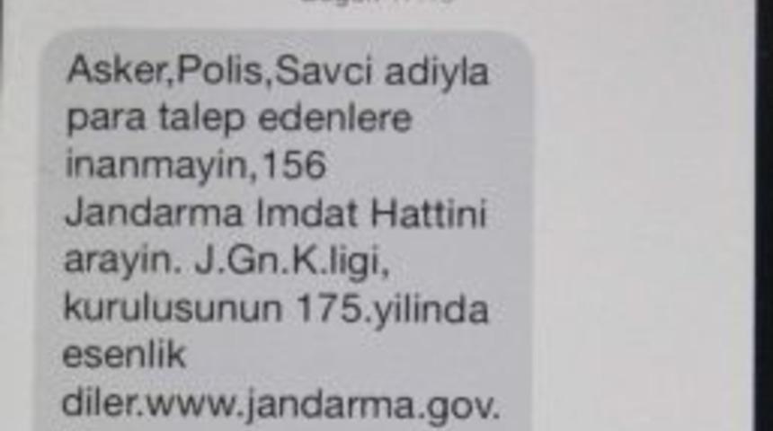 Jandarmadan Sms İle Dolandırıcılık Uyarısı