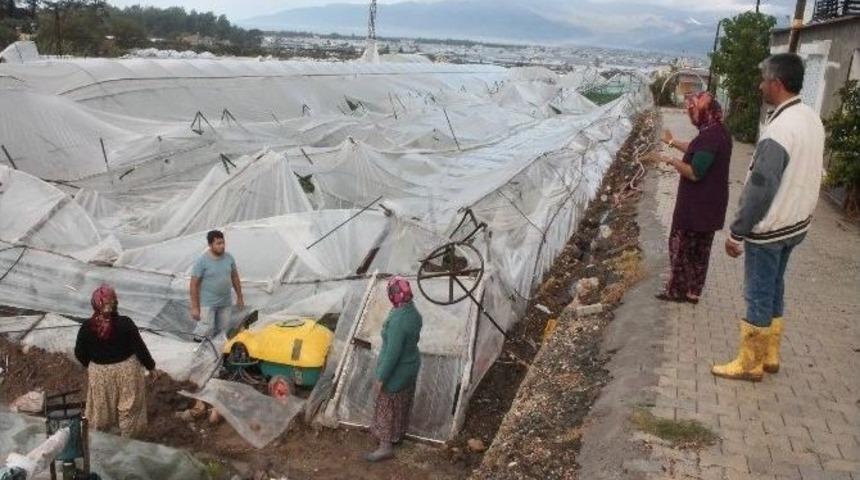 Hortumun Ardından Seraların Y&uuml;zde 90&rsquo;ı Kullanılmaz Halde