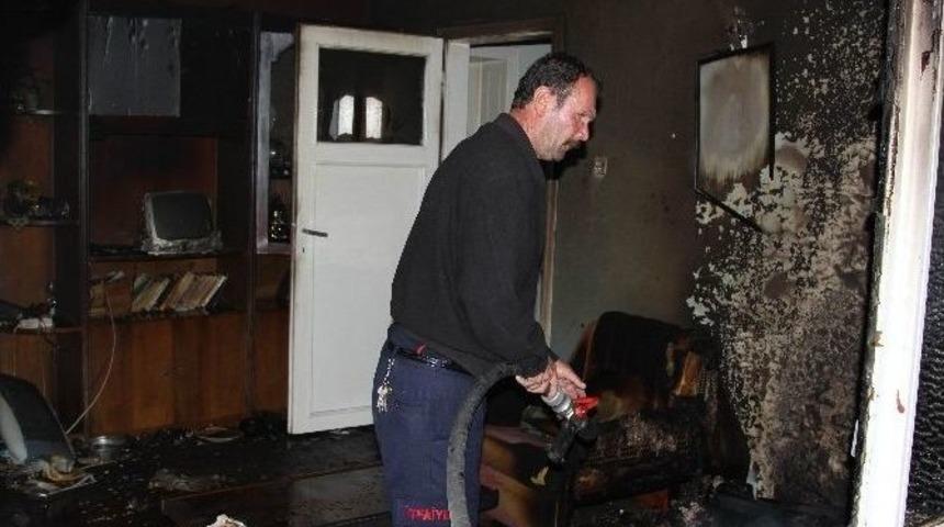 Cihanbeyli&rsquo;de Ev Yangını