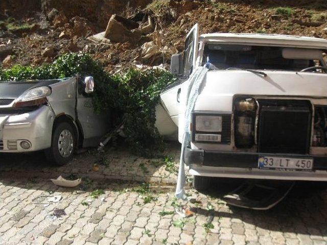 Anamur’da İstinat Duvarı Çöktü