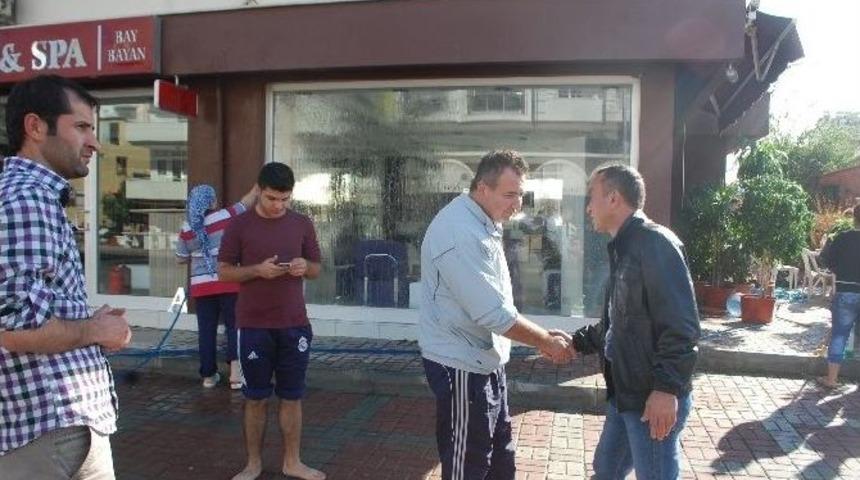 Meso Y&ouml;netiminden Sel Mağduru Esnafa Ziyaret