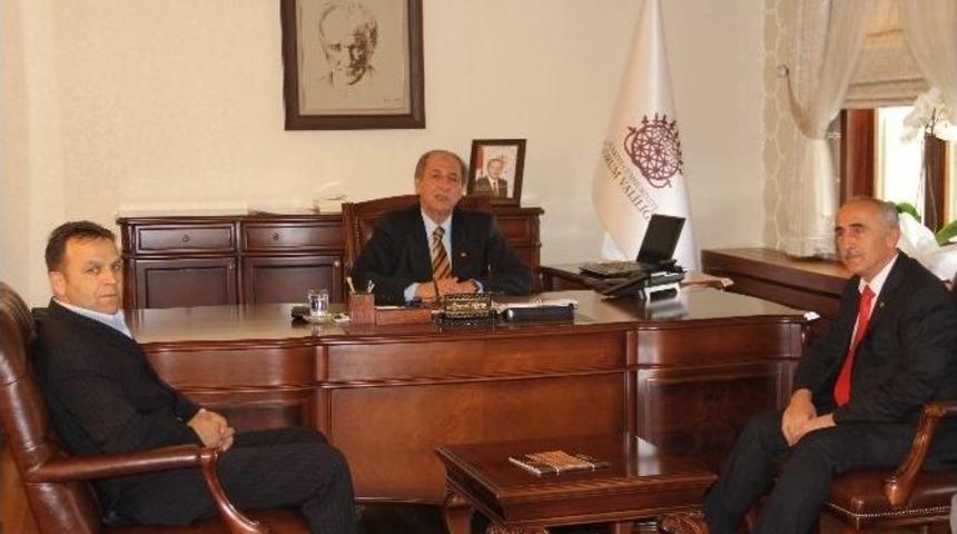 D&uuml;venci Belediye Başkanı Yal&ccedil;ın&rsquo;dan Vali Kara&rsquo;ya Ziyaret