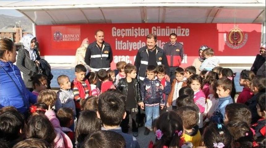 Anaokulu &Ouml;ğrencilerinden Erzincan İtfaiyesine Ziyaret
