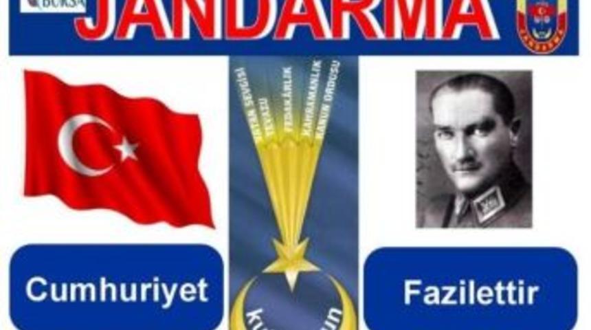 Jandarmadan Cumhuriyet Bayramına &Ouml;zel Afiş