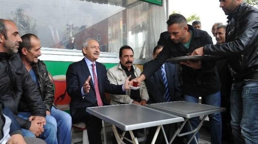 Chp Lideri Kılı&ccedil;daroğlu, Ankara D&ouml;n&uuml;ş&uuml; Vatandaşlarla &Ccedil;ay İ&ccedil;ti