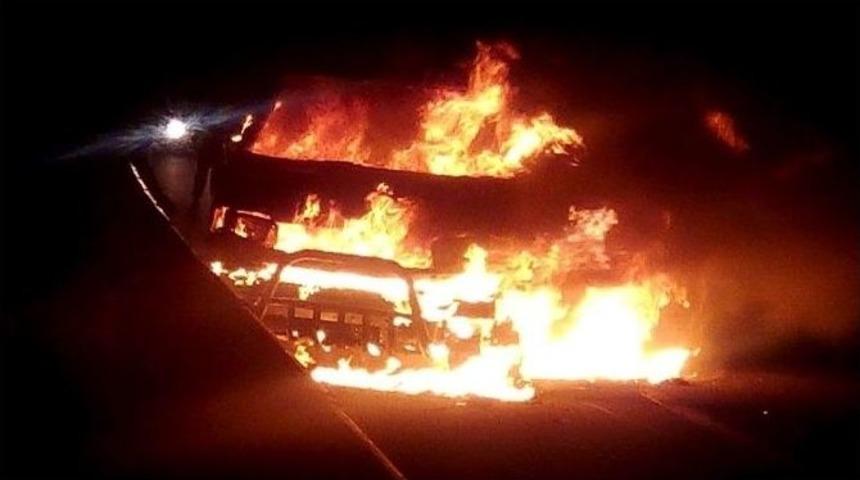 Kulu&rsquo;da Seyir Halindeki Minib&uuml;s Yandı