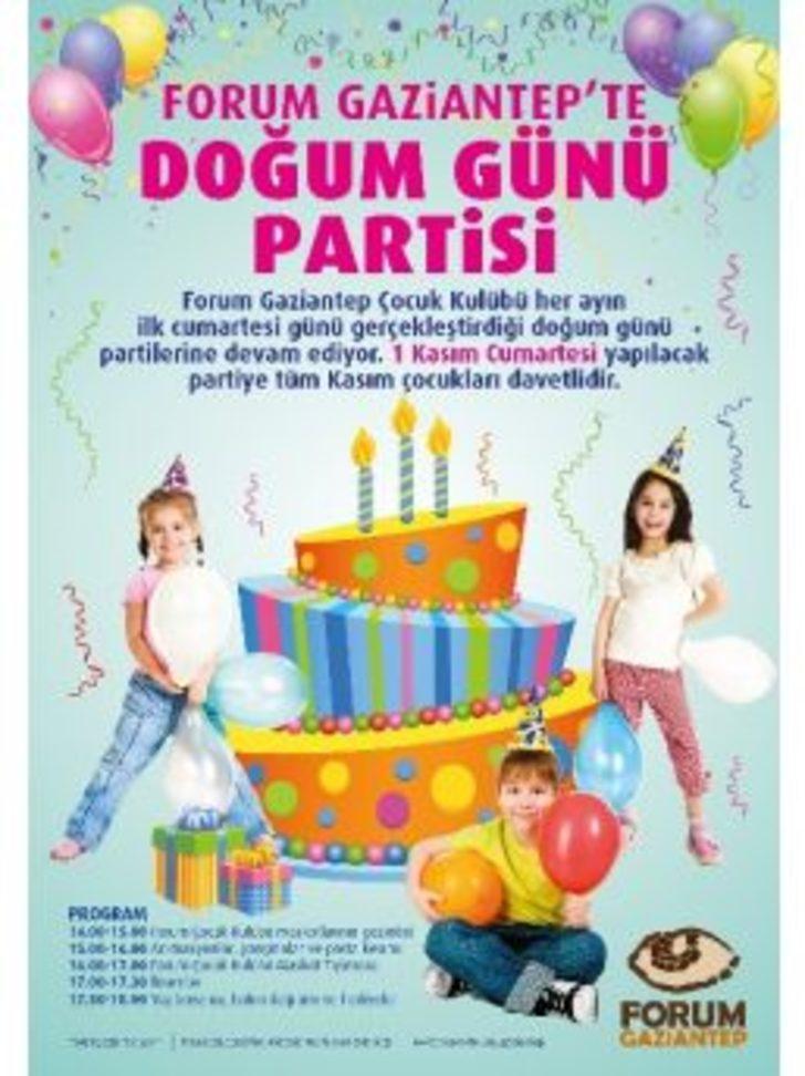 Forum Gaziantep’te Minikler İçin Sürpriz Doğum Günü, 1 Kasım’da