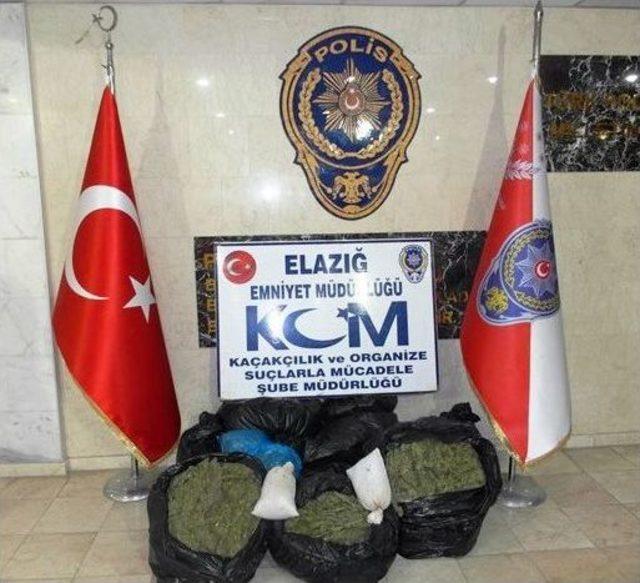 Elazığ’da 54 Kilogram Esrar Ele Geçirildi