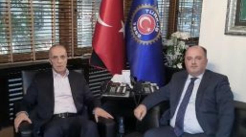 İş Adamı Sara&ccedil;, T&uuml;rk-iş Başkanı Atalay&rsquo;ı Ziyaret Etti