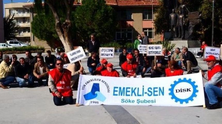 S&ouml;ke Emekli-sen&rsquo;den Oturma Eylemi
