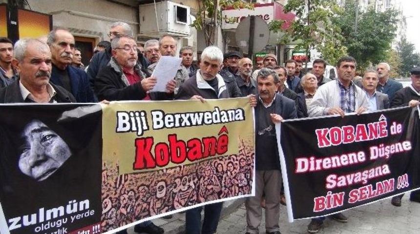 Manisa&rsquo;da Kobani&rsquo;ye Destek A&ccedil;ıklaması