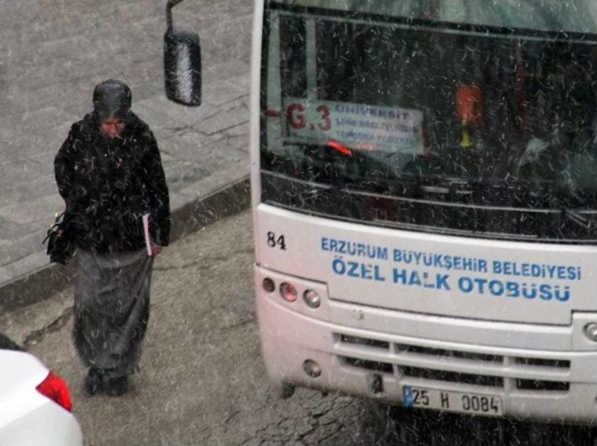 Erzurum&rsquo;da Kar Yağışı Başladı