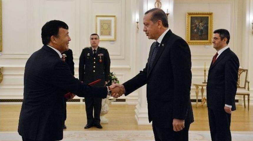 Cumhurbaşkanı Erdoğan, Kırgızistan B&uuml;y&uuml;kel&ccedil;isini Kabul Etti