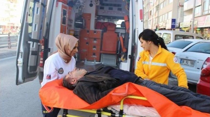 İş Yerinde Kafasından Vurulmuş Halde Bulunan Bir Kişi Hastaneye Kaldırıldı