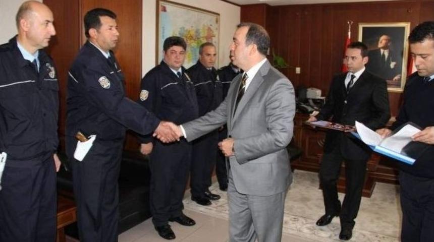 Aydın&rsquo;da Ekim Ayının Başarılı Polisleri &Ouml;d&uuml;llendirildi