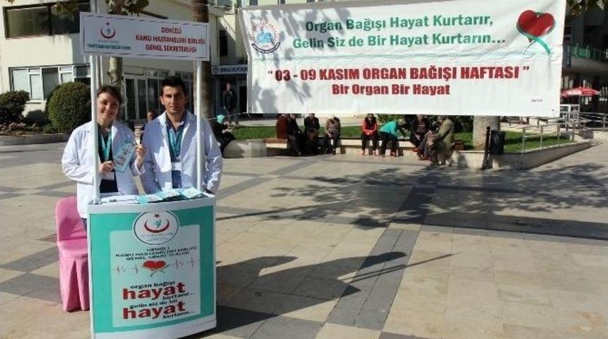 Denizli&rsquo;de Organ Bağışı İ&ccedil;in Stant Kuruldu