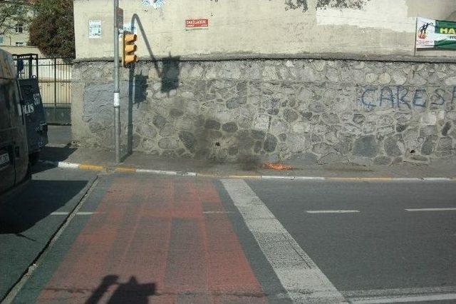 Okmeydanı&rsquo;nda Maskeli Eylemcilere Polis M&uuml;dahalesi 1