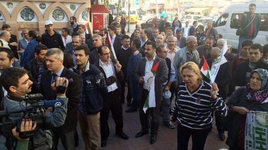 Mersin&rsquo;de İsrail Protestosu