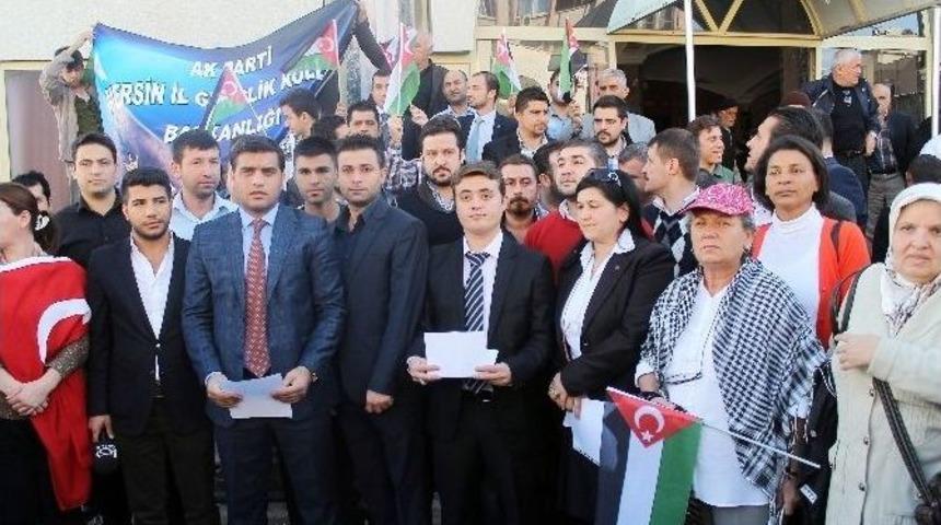 Mersin&rsquo;de İsrail Protestosu