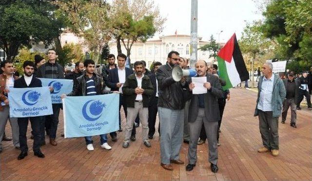 Anadolu Gençlik Birliği Tekirdağ Şubesi’nden İsrail Protestosu