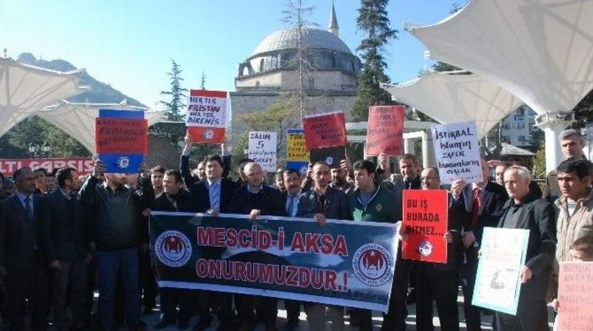 Tokat&rsquo;ta İsrail&rsquo;in Mescid-i Aksa&rsquo;ya Saldırısı Protesto Edildi