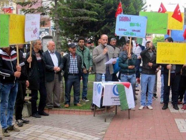 Gönen’de, Mescid-i Aksa’ya Saldırı Protestosu