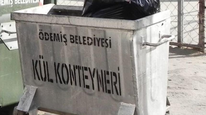 &Ouml;demiş Belediyesi&rsquo;nden K&uuml;le &Ouml;zel Konteyner