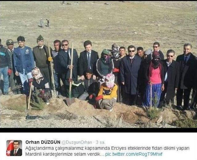 Vali Düzgün Erciyes’teki Ağaçlandırma Çalışmalarını Yerinde İnceledi