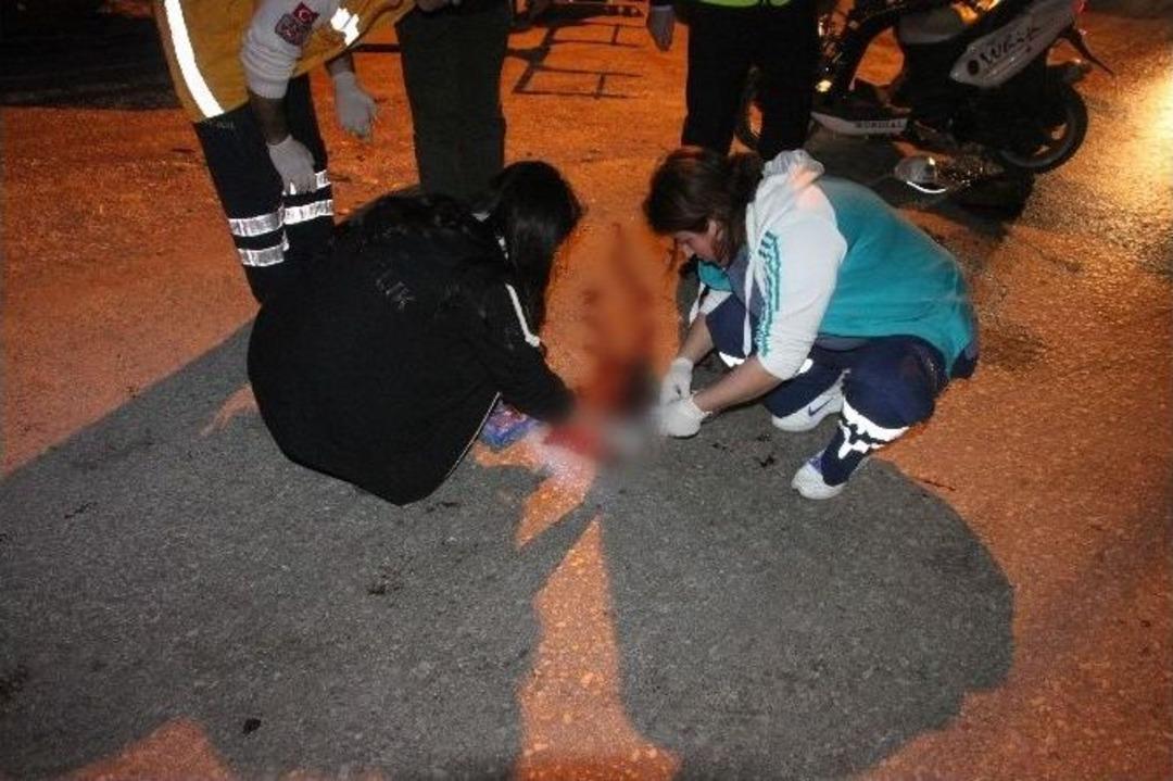 Kaza Yapan Motosiklet S&uuml;r&uuml;c&uuml;s&uuml;n&uuml;n Dili Koptu