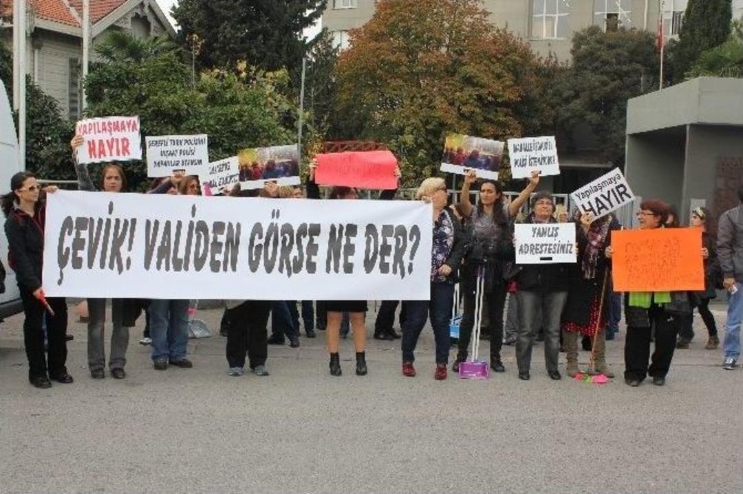 Validebağ Eylemcileri Fır&ccedil;a Ve K&uuml;reklerle Y&uuml;r&uuml;d&uuml;