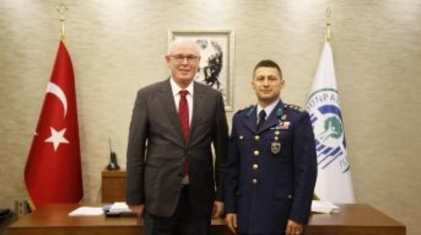 Merkez Komutanı Hamzacebi&rsquo;den Başkan Kurt&rsquo;a Nezaket Ziyareti