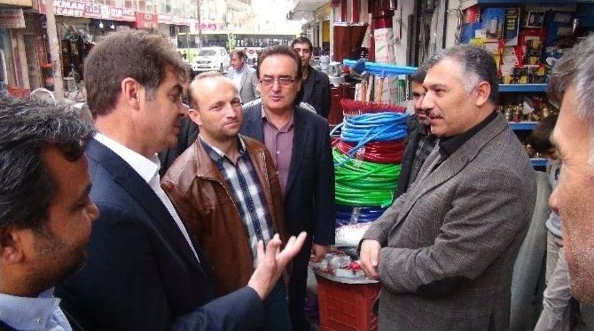 Kızıltepe&rsquo;de Olaylar Sırasında Yanan İş Yerlerine Ziyaret