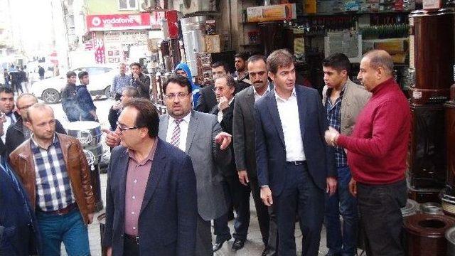 Kızıltepe&rsquo;de Olaylar Sırasında Yanan İş Yerlerine Ziyaret 1