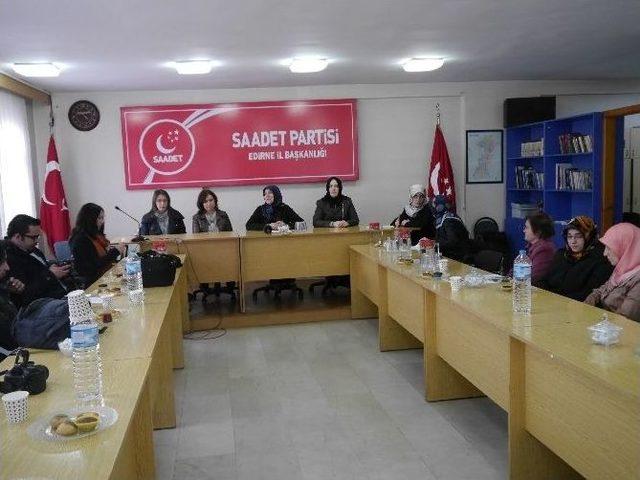 Saadet Partisi Edirne İl Kadın Kollarından İsrail’e Kınama 1