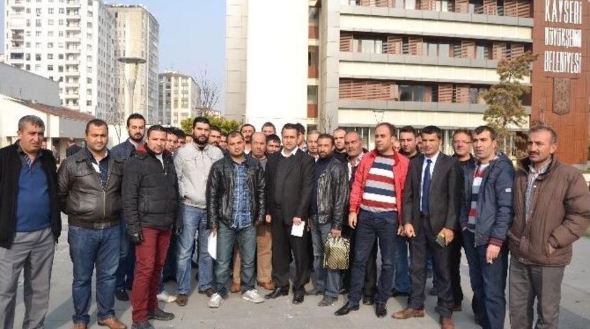 Servis&ccedil;ilerden B&uuml;y&uuml;kşehir Belediyesi &Ouml;n&uuml;nde Basın A&ccedil;ıklaması